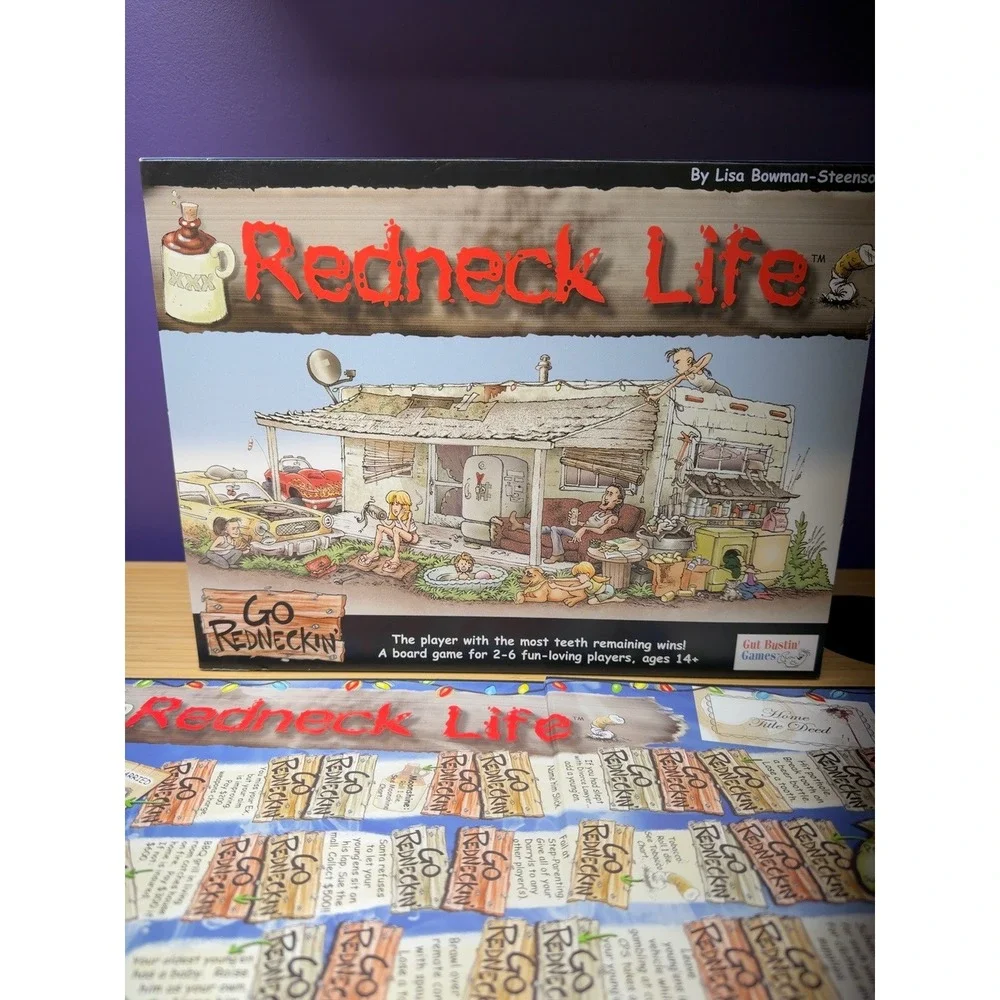 Redneck Life Board Game Gut Bustin Games Complete Unplayed Adult Party Game